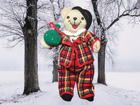 Afbeelding van Guitige geruite gehaakte beer van Karosadesign  Afbeelding van Guitige geruite gehaakte beer van Karosadesign