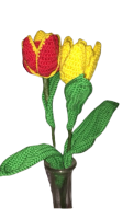 Tulpen gehaakt met 100% katoen